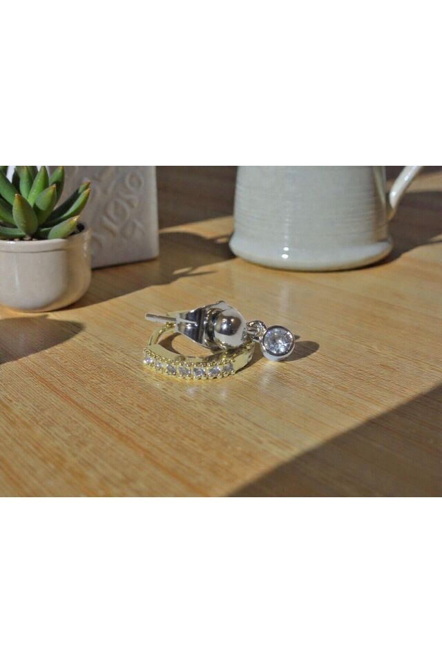 Paslanmaz Minimalist Çelik Küpe